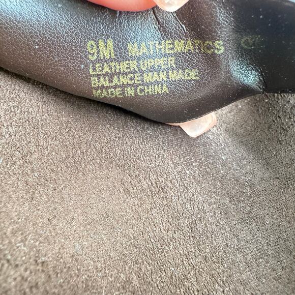 Naturalizer Women's Mathematics Wedge Leather Brown Comfort Cushion Sandals 9 - Picture 2 of 7